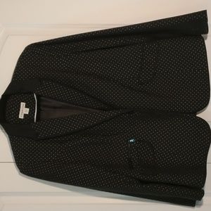Coldwater Creek 14 Black White Dot Woman Blazer